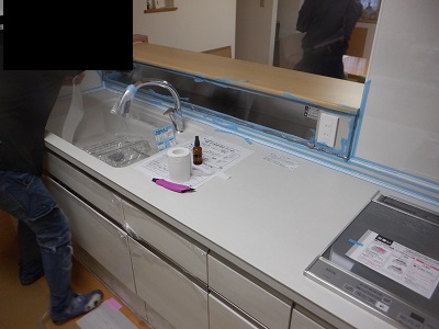 キッチン取り換え工事 取り付け